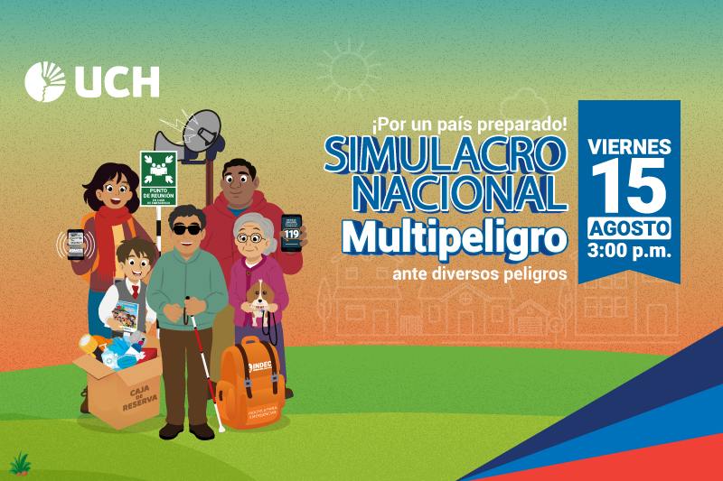 UCH participará en Simulacro Nacional Multipeligro este 15 de agosto a las 3:00 p. m.